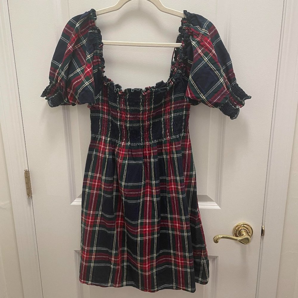 Hill House Home Athena Nap Dress - Navy Tartan, Size Small